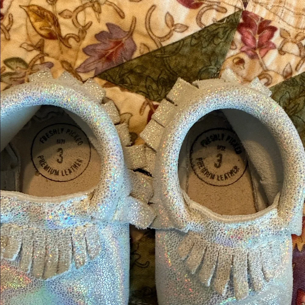 Freshly Picked Sparkle Baby Moccasin